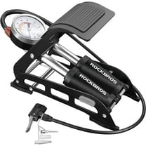 ROCKBROS Bike Foot Air Pump with Precision Pressure Gauge Portable Tires 160 PSI Fits Presta/Schrader Valve