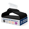 thumbnail image 1 of Ganchos de Terciopelo Premium Serenelife, Ahorradores de Espacio, Resistentes, con Gancho Metálico Giratorio de 360°, para Trajes, Pantalones y Vestidos, Negro, Pack 20, 1 of 7