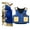 Blue With Gold, variant on Junior Youth Bull Riding Pro Rodeo Leather Protective Vest Chaps