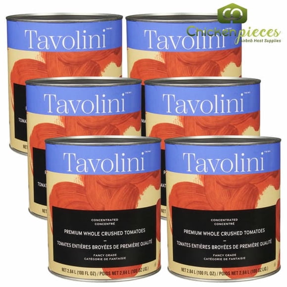 Tavolini Tomates Poires Concassées de Qualité Supérieure 2,84 L/100 Oz