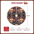 thumbnail image 4 of Kll Skulls And Flowers Christmas Tree Skirt 36",Party Decorations Farmhouse For Christmas Decorations Holiday Party, 4 of 8