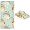 thumbnail image 7 of Dreamtimes Cat Bath Towel Set of 3, Absorbent Soft Bathroom Towel with Hand Towel & Washcloth for Hotel, Beach, Gym and Spa, 7 of 7