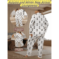 thumbnail image 6 of Sucegi Plus size Exclusive for women, heart-print pajama set, super comfortable – Plus size women's pajama set,（1X-4X) casual lazy loungewear., 6 of 6