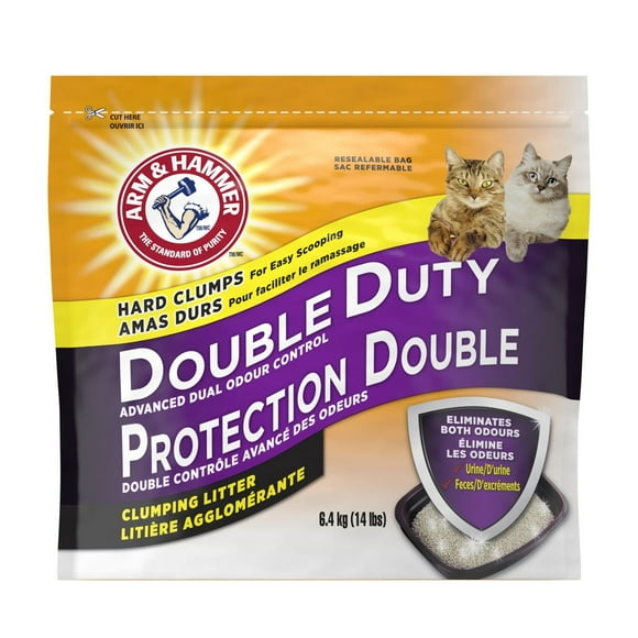 A&H DOUBLE DUTY 6.4KG, ARM & HAMMER Double Duty Clumping Cat Litter