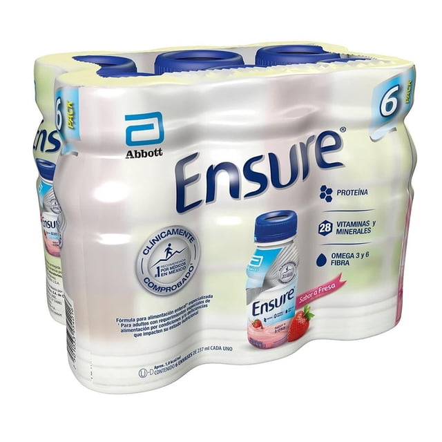 Suplemento Alimenticio Ensure Fresa 6 Piezas de 237 ml