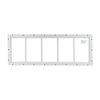 Shed Windows and More Transom Window 10" x 35" White Flush