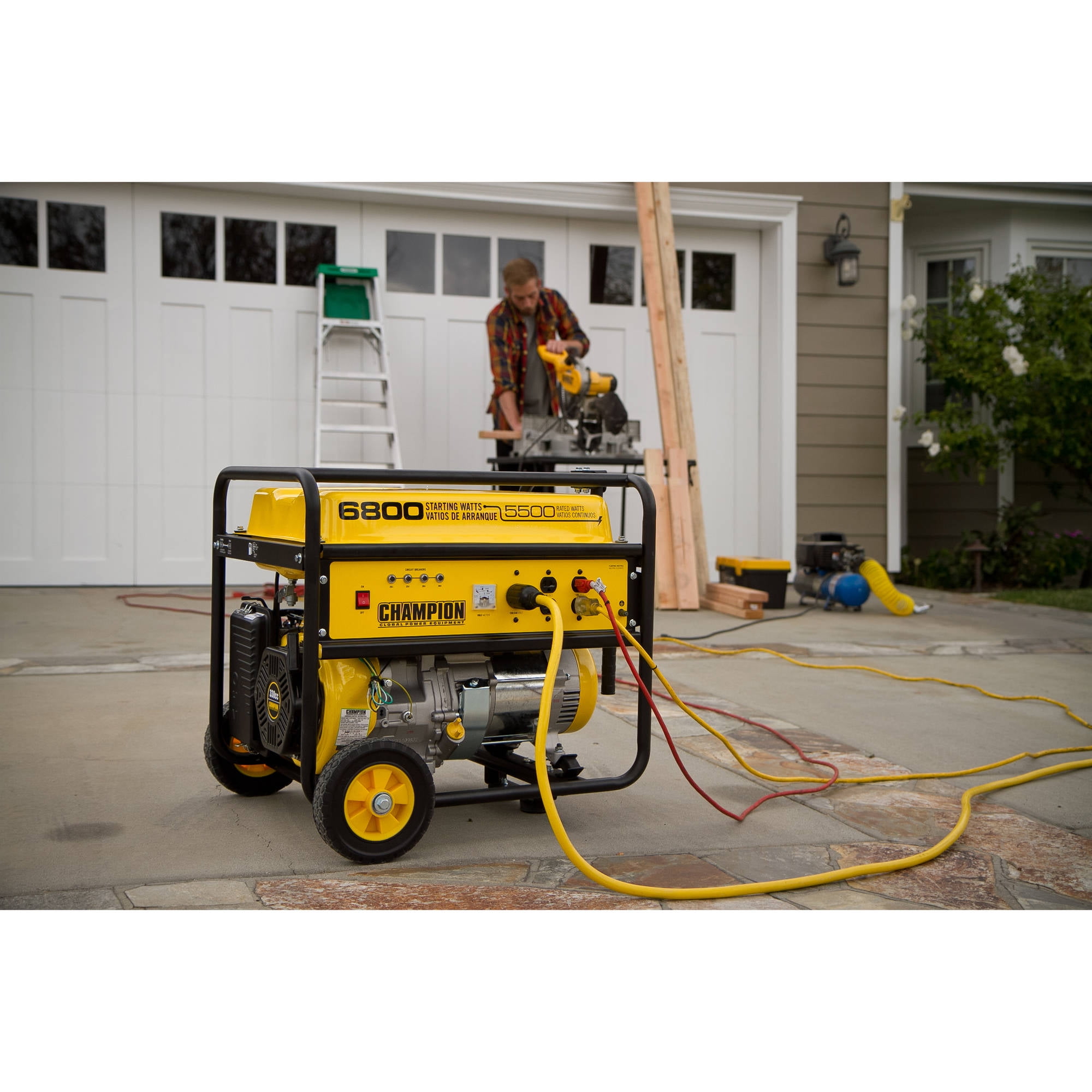 ... Array - champion 41135 5500 watt portable generator with wheel kit walmart com rh walmart ...