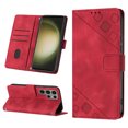 thumbnail image 1 of Compatible with Samsung Galaxy S23 Ultra 5G Classic Embossed PU Leather Case with Card Holder Shockproof Cover, 1 of 5
