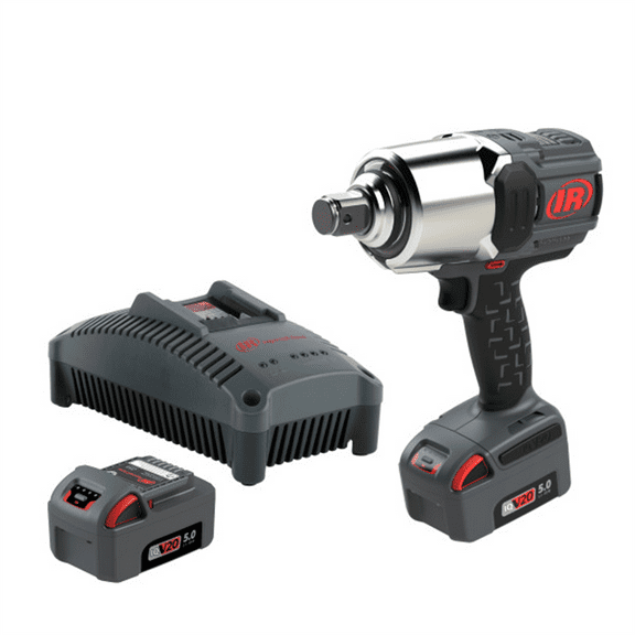 Ingersoll Rand 1" 20V Cordless Impact Wrench 2 Battery Kit, 2000 ft-lb Torque, Friction Ring, Pistol