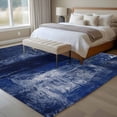 thumbnail image 5 of Navy Blue Large Area Rugs for Bedroom Living Room, Soft Non Slip Carpet Bedside Rug, Retro Oil Painting Modern Abstract Art Aesthetics Rectangular Floor Cover Kitchen Accent Rug 5'x8' for Office, 5 of 9