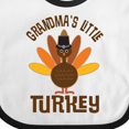 thumbnail image 4 of Inktastic Thanksgiving Grandma Little Turkey Boys or Girls Baby Bib, 4 of 4