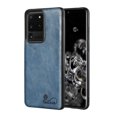 thumbnail image 3 of Classic Back Cover Case for Samsung Galaxy S20 Ultra Phone (6.9") - Synthetic Leather & Silicone Protector Slim Lightweight Cell Phone Cover Durable Drop Protection Case Shell for Men Women (Blue), 3 of 8