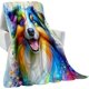thumbnail image 4 of Manta colorida de pastor australiano, regalo para niños, mujeres, adultos y niñas, linda manta con retrato de perro, suave, cómoda y ligera para el sofá cama del hogar, decoración del sofá, amantes, 4 of 7