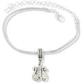 thumbnail image 1 of EPJ Harp Goddess Musical Instrument Snake Chain Charm Bracelet (alloy, womens), 1 of 8