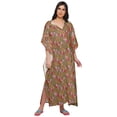 thumbnail image 4 of Moomaya Robe Longue Maxi de Maternité Imprimée pour Femmes, Kaftan Boutonné en Coton, 4 of 5