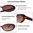 thumbnail image 4 of Gafas de Sol Ovaladas Retro Laurinny 90s para Mujer en Negro y Carey, 4 of 8