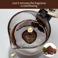 thumbnail image 3 of Cafetera de café espresso LAOION para moka, 6 tazas, vidrio y acero, 3 of 6