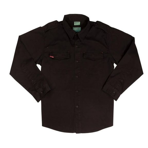 Rothco 1307 Men Vintage Fatigue Long Sleeve Shirt, Black - Extra Large