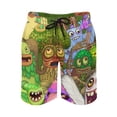 thumbnail image 2 of My Singing Monsters Men's Swim Trunks Board Shorts Drawstring Elastic Waist Quick Dry Swimsuits Beach Shorts with Pockets L, 2 of 8