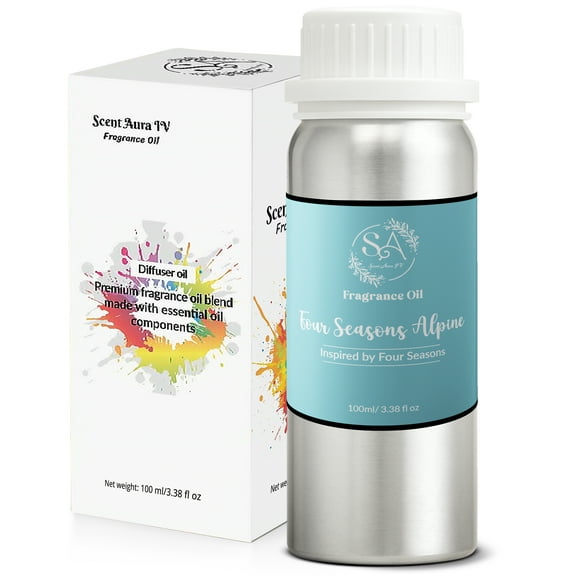 Scent Aura IV Four Seasons Alpine Fragrance Oil Inspired by The Four Seasons Hotel (3.38 Fl Oz|100ml, Diffuser Oil, Luxury Hotel Scent)