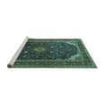 thumbnail image 2 of Ahgly Company Machine Washable Indoor Round Persian Turquoise Blue Traditional Area Rugs, 7' Round, 2 of 4