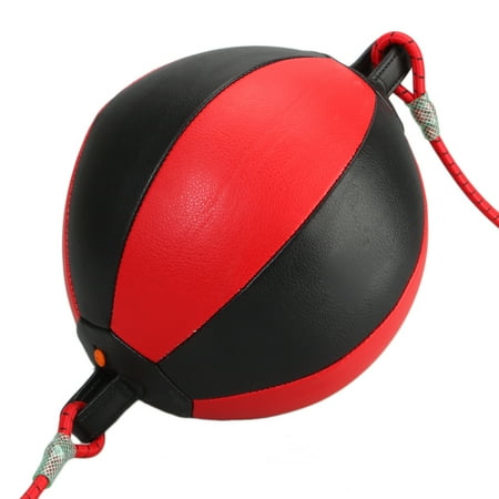 UBesGoo Adjustable Punch Ball, Boxing Speed Dodge Ball, MMA Double End Punch Bag, for Floor to Ceiling Rope Training Punching Workout，Red & (Best Floor To Ceiling Ball)