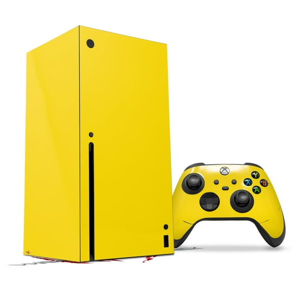 WraptorSkinz Skin Wrap compatible with the 2020 XBOX Series X Console and Controller Solids Collection Yellow (XBOX NOT INCLUDED)