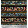 thumbnail image 1 of Soimoi Tissu en Poly Georgette Vert Imprimé Pic Volant 1 Yard 52 Pouces de Large, 1 of 3