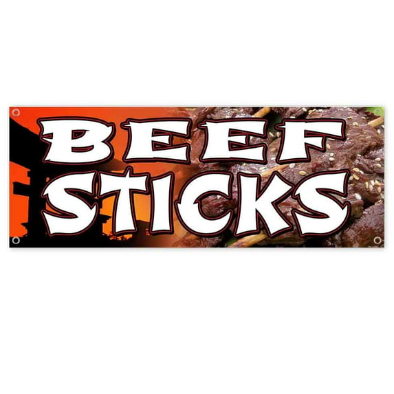 Beef Sticks 13 oz Vinyl Banner With Metal Grommets