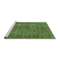 thumbnail image 2 of Ahgly Company Machine Washable Indoor Rectangle Oriental Turquoise Blue Industrial Area Rugs, 4' x 6', 2 of 4