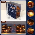 thumbnail image 3 of 3D Wooden Puzzle Bookend DIY Book Nook Kit with LED Light Shelf Insert Alley Miniature Dollhouse Model Building Set Craft for Birthday Gifts Home Desk Decoration, 3 of 11
