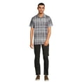 thumbnail image 2 of George Men's & Big Men's Microfiber Button-Up Shirt with Short Sleeves, Sizes S-3XL, 2 of 6