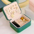thumbnail image 4 of Small Jewelry Storage Box Organizer for Bracelets Ears Green, 4 of 6