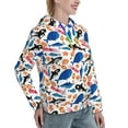 thumbnail image 2 of Yiaed Cute Sea Animals Print Womens Casual Hoodies Crew Neck Long Sleeve Sweatshirts With Pocket Pullover Tops Women's Hooded Sweatshirt-X-Large, 2 of 5