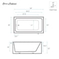 thumbnail image 5 of Voltaire 54 x 30 Skirted Left Drain Soaking Apron Bathtub in Glossy White with Integrated Overflow, Drain Included, 5 of 8