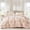 Damask Pattern Beige, variant on Sleep Zone Twin XL Size Comforter Set Bed in a Bag, 5 Pieces Soft and Cooling Comforter Down Alternative Quilted Comforter, Breathable and Easy Washable (Tropical Plants Green, Twin XL)