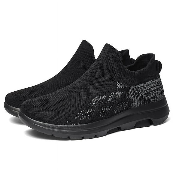 LASUDRAA Men's Walking Shoes Non Slip Lightweight Breathable Mesh Running Sneakers Fit Comfort Shoes