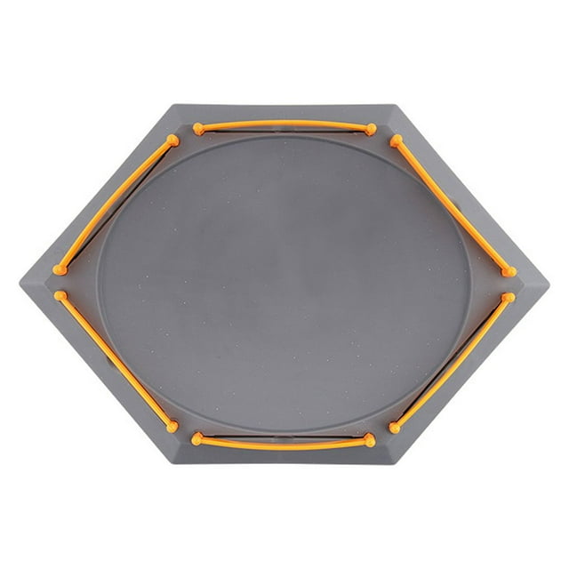 QualitChoice Burst Gyro Children Toys Arena Disk for Spinning Top Plastic Funny Plate Launcher Present Kids Home Accessory Hexagon grey 1 Pc