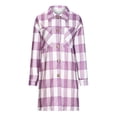 thumbnail image 4 of Pntutb Chaqueta de solapa suelta de manga larga informal a cuadros para mujer con liquidación de bolsillo Pntutb Pntutb-4402, 4 of 7