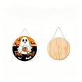 thumbnail image 6 of Halloween Home Decorations Wooden Ghost Wall Hanging Sign, Halloween Door Decorations Party Plaque, Halloween Decor Craft Ornament for Front Door Wall Seasonal Display, 6 of 7