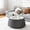 Grey, variant on YWEN Round Marble Coffee Table, 26.77" Black Fluted Coffee Table for Living Room, Modern Diamond Shaped Center Tea End Tables with Sintered Stone Top & PU Leather Covered,No Need Assembly