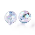 thumbnail image 2 of Transparent Acrylic Beads AB Color Plated Round Cornflower Blue 16x15mm Hole: 2.8mm about 220pcs/500g, 2 of 6