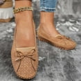 thumbnail image 5 of Curvahouse Orthopedic Leather Shoes, Lightweight Anti-Slip Breathable Dressy Slip-On Bow-Knot Flats Loafers, 5 of 13