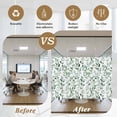 thumbnail image 5 of Eucalyptus Leaves Window Privacy Film Watercolor Green Plant Leaf Decorative Glass Window Film UV Blocking Static Cling Non-Adhesive Sticker Covering for Home Door 17.7 x 78.7 inches, 5 of 7