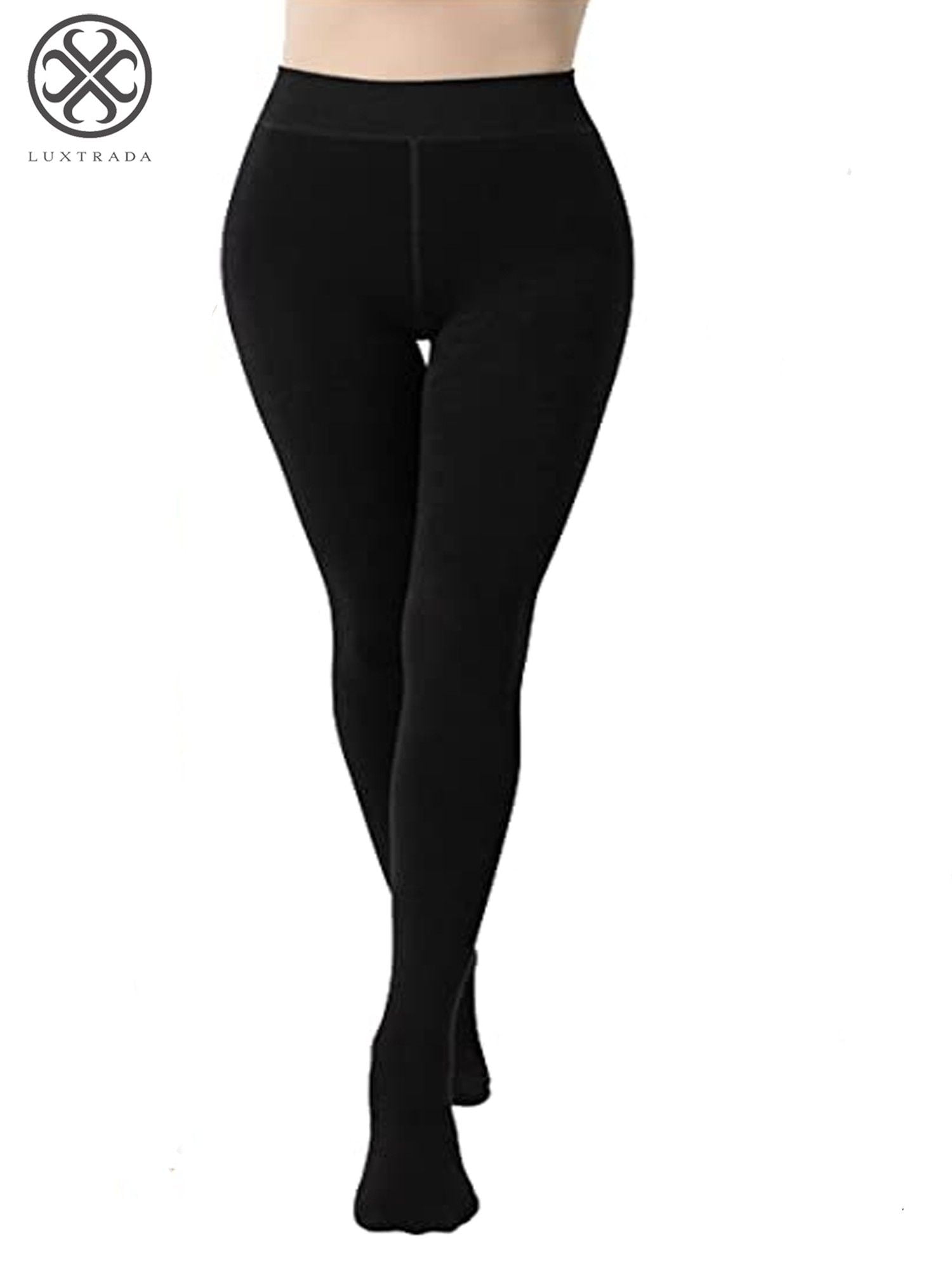 Luxtrada 1/2pcs Plus Size Winter Thermal Tights Fleece Lined Warm