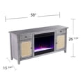 thumbnail image 5 of SEI Furniture Edderton Wood and Metal Fireplace Media Console in Gray, 5 of 8