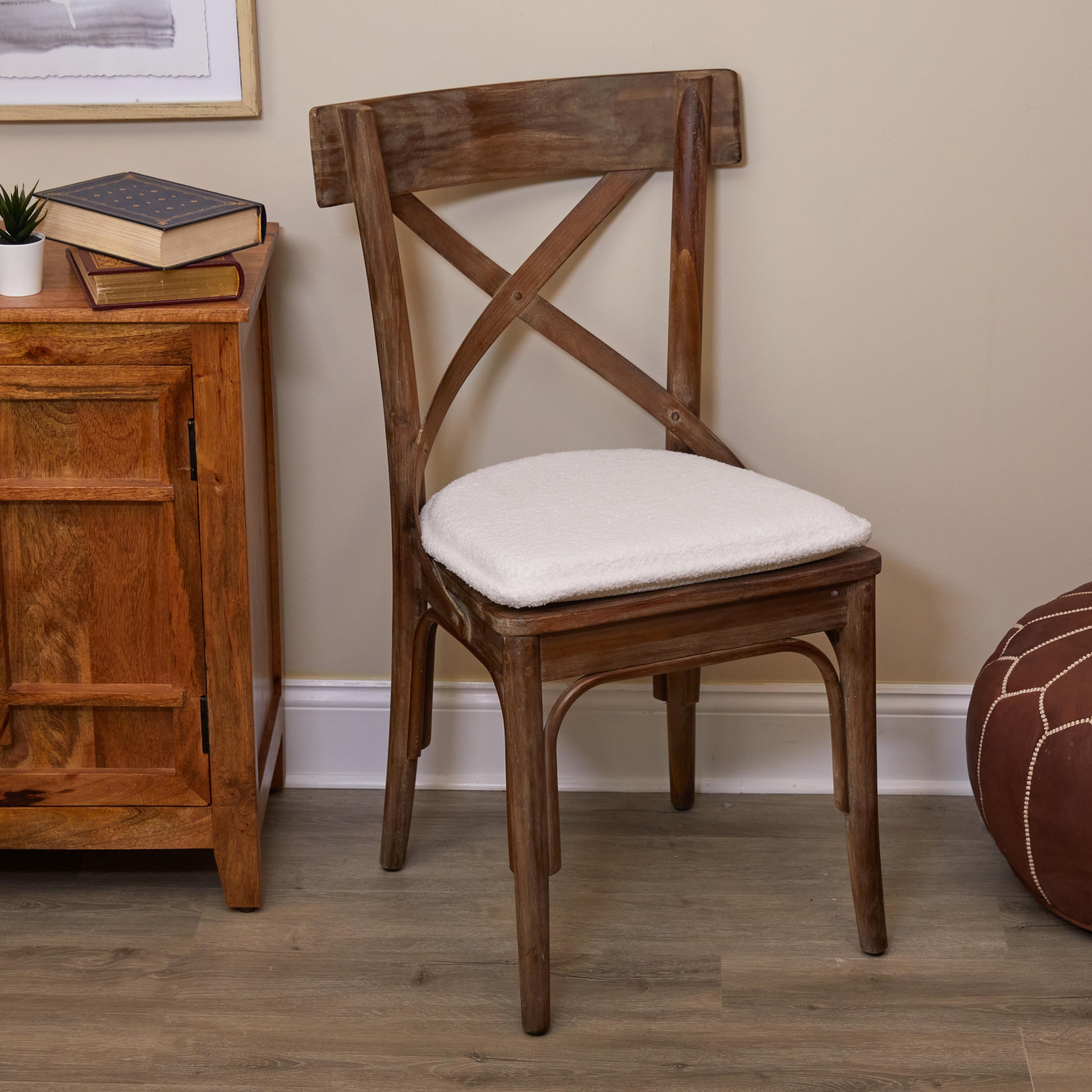 Gripper Non-Slip Plush Chair Cushion 16" x 15" x 2" - Set of 2