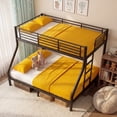 thumbnail image 3 of Netrum Twin XL over Queen Bunk Bed for Adults,Heavy Duty Metal Bunk Beds Frame with Wall Fastener Screws,Ladder & Full-Length Guardrail,Black, 3 of 11