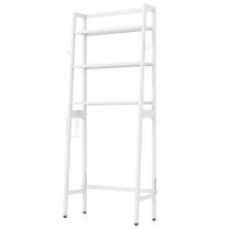 Kadyn Storage Rack,Bathroom Organizer Shelf, Bathroom Etagere Shelves,3-Tier Over The Toilet Storage Shelf with Adjustable Bottom Bar-White