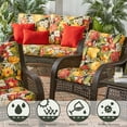 thumbnail image 6 of Aloha Black Floral 44 x 22 in. Outdoor High Back Chair Cushion (2-Pack) by Greendale Home Fashions, 6 of 9